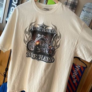 Live hard ride hard Harley Davidson chopper shirt National Heritage